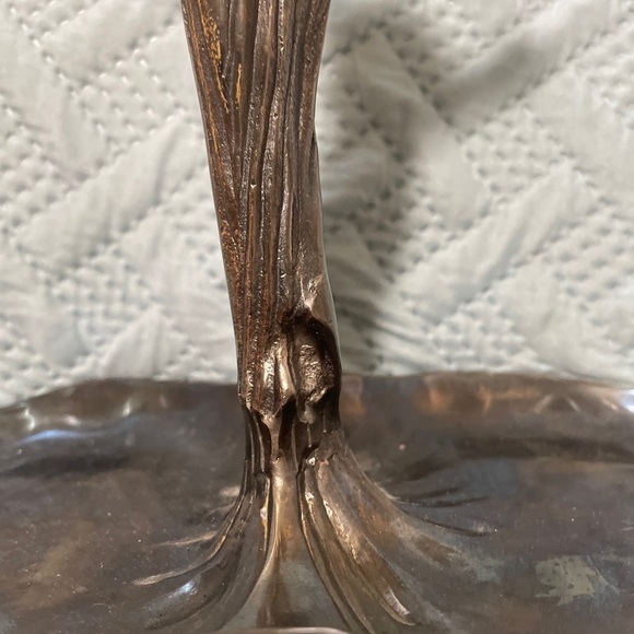 Art Nouveau Maiden Card Tray/Twin Sectioned Fruit Dish 8” - Picture 13 of 15